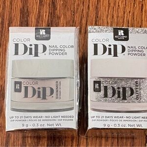 Red Carpet Color Dip Natural Sheet Base & Blitz of Glitz New In Box Set Of 2